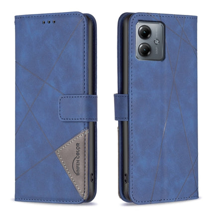 Magnetic Buckle Rhombus Texture Leather Phone Case, For Motorola Moto G14 4G, For Motorola Edge 40