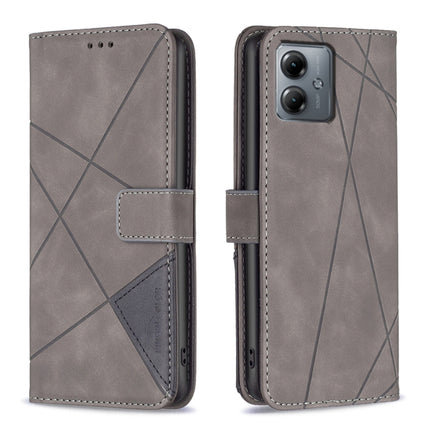 Magnetic Buckle Rhombus Texture Leather Phone Case, For Motorola Moto G14 4G, For Motorola Edge 40