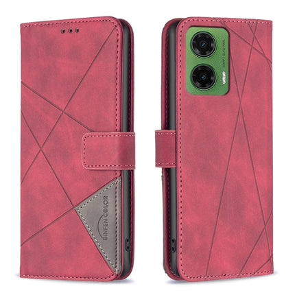Magnetic Buckle Rhombus Texture Leather Phone Case, For Motorola Moto G15, For Motorola Moto G75 5G, For Motorola Moto G35, For Motorola Moto G55