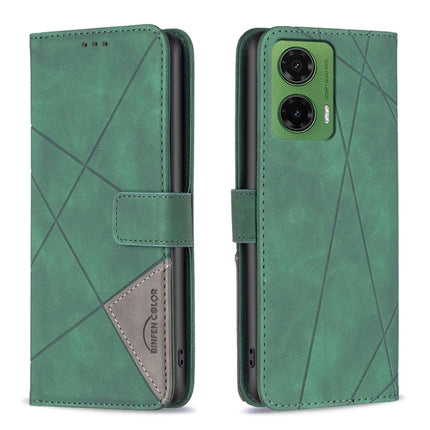 Magnetic Buckle Rhombus Texture Leather Phone Case, For Motorola Moto G15, For Motorola Moto G75 5G, For Motorola Moto G35, For Motorola Moto G55