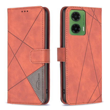 Magnetic Buckle Rhombus Texture Leather Phone Case, For Motorola Moto G15, For Motorola Moto G75 5G, For Motorola Moto G35, For Motorola Moto G55
