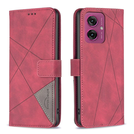 Magnetic Buckle Rhombus Texture Leather Phone Case, For Motorola Moto G15, For Motorola Moto G75 5G, For Motorola Moto G35, For Motorola Moto G55