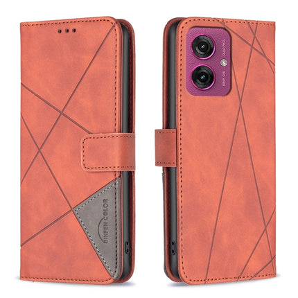 Magnetic Buckle Rhombus Texture Leather Phone Case, For Motorola Moto G15, For Motorola Moto G75 5G, For Motorola Moto G35, For Motorola Moto G55