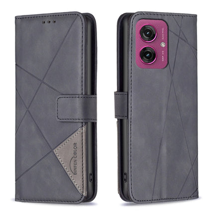 Magnetic Buckle Rhombus Texture Leather Phone Case, For Motorola Moto G15, For Motorola Moto G75 5G, For Motorola Moto G35, For Motorola Moto G55