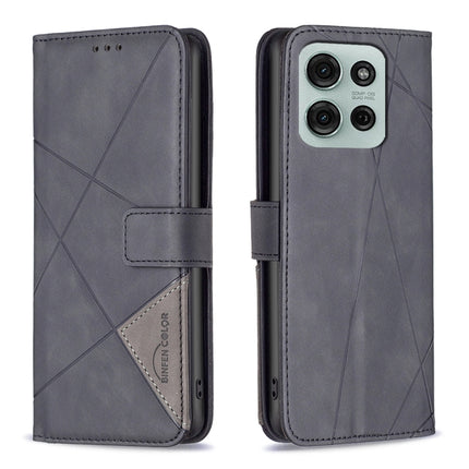 Magnetic Buckle Rhombus Texture Leather Phone Case, For Motorola Moto G15, For Motorola Moto G75 5G, For Motorola Moto G35, For Motorola Moto G55