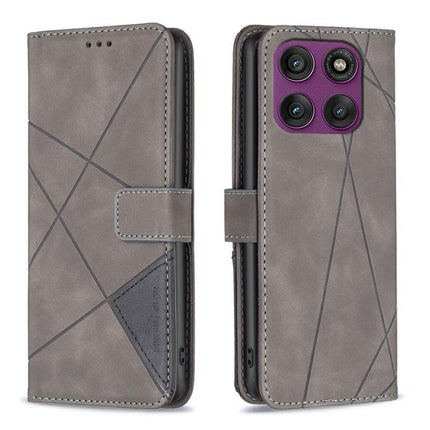 Magnetic Buckle Rhombus Texture Leather Phone Case, For Motorola Moto G56 5G, For Motorola Edge 60 Pro, For Motorola Edge 60 Fusion, For Motorola Moto G05