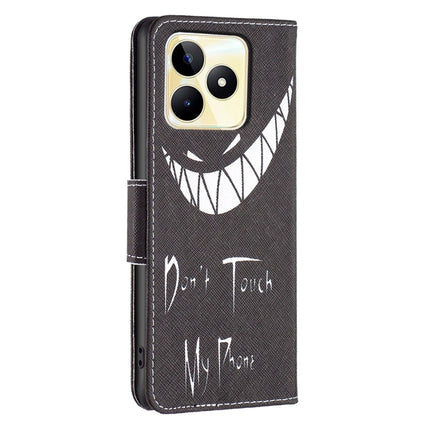 Colored Drawing Pattern Leather Phone Case, For Realme C53