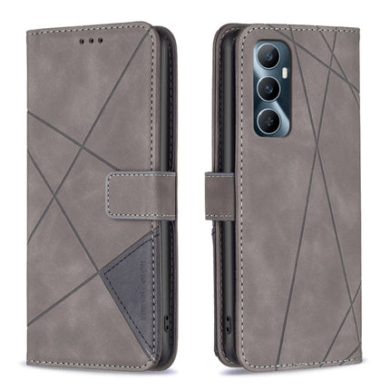 Magnetic Buckle Rhombus Texture Leather Phone Case, For  Realme 11 4G, For Realme 11 5G, For Realme C53, For Realme C65 4G