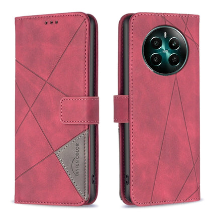 Magnetic Buckle Rhombus Texture Leather Phone Case, For Realme 13 Pro 5G / 13 Pro+ 5G, For Realme GT 6 / GT 6T, For Realme C61 / C63, For Realme 12+ 5G