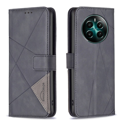 Magnetic Buckle Rhombus Texture Leather Phone Case, For Realme 13 Pro 5G / 13 Pro+ 5G, For Realme GT 6 / GT 6T, For Realme C61 / C63, For Realme 12+ 5G