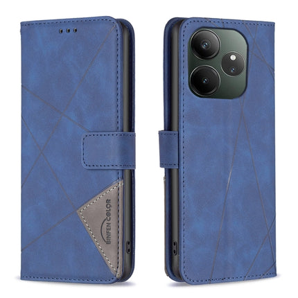 Magnetic Buckle Rhombus Texture Leather Phone Case, For Realme 13 Pro 5G / 13 Pro+ 5G, For Realme GT 6 / GT 6T, For Realme C61 / C63, For Realme 12+ 5G