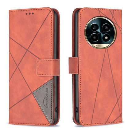 Magnetic Buckle Rhombus Texture Leather Phone Case, For Realme 13 Pro 5G / 13 Pro+ 5G, For Realme GT 6 / GT 6T, For Realme C61 / C63, For Realme 12+ 5G