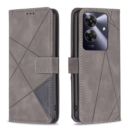 Magnetic Buckle Rhombus Texture Leather Phone Case, For Realme 14 Pro, For Realme 14X 5G, For Realme C75 4G, For Realme Note 60 / C61