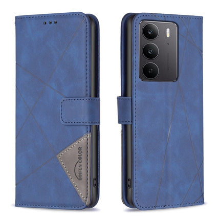 Magnetic Buckle Rhombus Texture Leather Phone Case, For Realme 14 Pro, For Realme 14X 5G, For Realme C75 4G, For Realme Note 60 / C61
