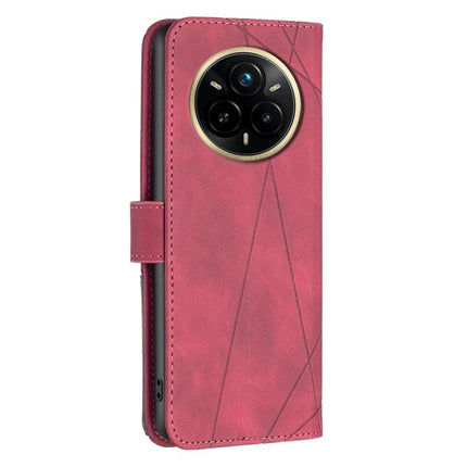 Magnetic Buckle Rhombus Texture Leather Phone Case, For Realme 14 Pro, For Realme 14X 5G, For Realme C75 4G, For Realme Note 60 / C61