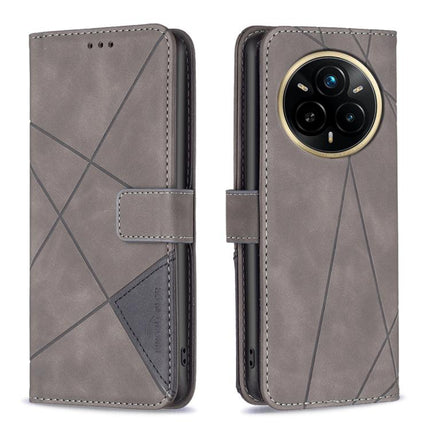 Magnetic Buckle Rhombus Texture Leather Phone Case, For Realme 14 Pro, For Realme 14X 5G, For Realme C75 4G, For Realme Note 60 / C61