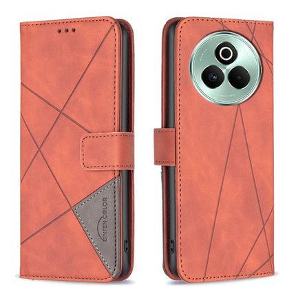 Magnetic Buckle Rhombus Texture Leather Phone Case, For Realme 15 Pro 5G, For Realme 15 5G, For Realme 14 5G Global, For Realme P3 Pro