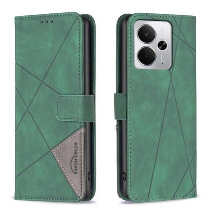 Magnetic Buckle Rhombus Texture Leather Phone Case, For Realme 15 Pro 5G, For Realme 15 5G, For Realme 14 5G Global, For Realme P3 Pro
