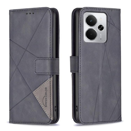 Magnetic Buckle Rhombus Texture Leather Phone Case, For Realme 15 Pro 5G, For Realme 15 5G, For Realme 14 5G Global, For Realme P3 Pro