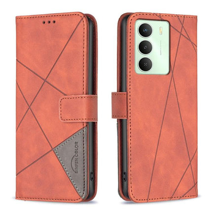 Magnetic Buckle Rhombus Texture Leather Phone Case, For Realme 14 Pro, For Realme 14X 5G, For Realme C75 4G, For Realme Note 60 / C61