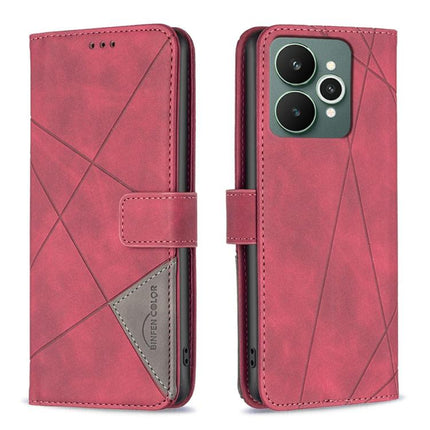 Magnetic Buckle Rhombus Texture Leather Phone Case, For Realme 15 Pro 5G, For Realme 15 5G, For Realme 14 5G Global, For Realme P3 Pro