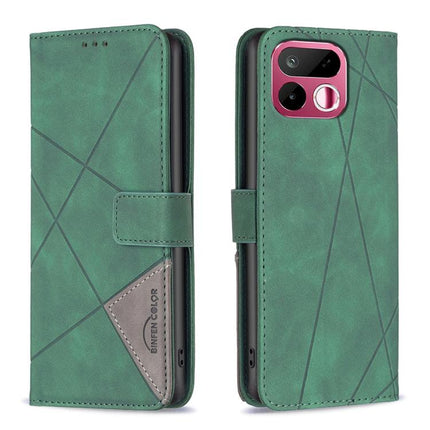 Magnetic Buckle Rhombus Texture Leather Phone Case, For Realme 16T 5G, For Realme 16 5G, For Realme 16 Pro+ 5G, For Realme 16 Pro 5G