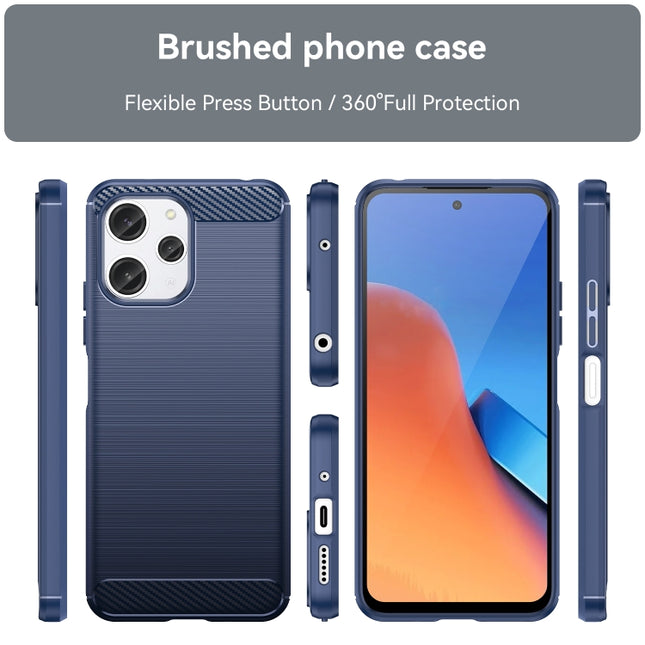 Carbon Fiber Brushed Texture TPU Phone Case, For Xiaomi Redmi 12R, For Xiaomi Redmi 12