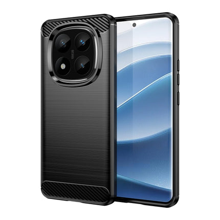 Carbon Fiber Brushed Texture TPU Phone Case, For Redmi Turbo 4 Pro, For Redmi Turbo 4, For Redmi Note 14 4G 163.25mm, For Redmi Note 14 5G, For Redmi Note 14 Pro+ 5G, For Redmi Note 14 Pro 5G, For Redmi 14C 4G, For Redmi Turbo 3