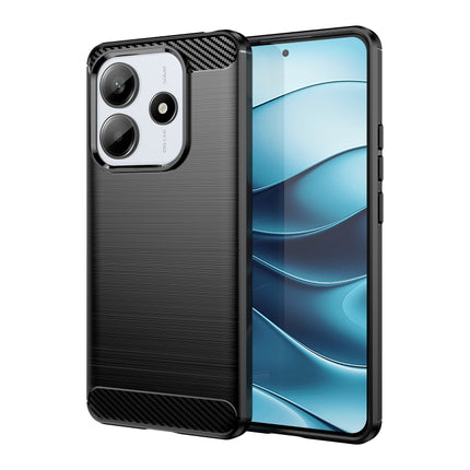 Carbon Fiber Brushed Texture TPU Phone Case, For Redmi Turbo 4 Pro, For Redmi Turbo 4, For Redmi Note 14 4G 163.25mm, For Redmi Note 14 5G, For Redmi Note 14 Pro+ 5G, For Redmi Note 14 Pro 5G, For Redmi 14C 4G, For Redmi Turbo 3