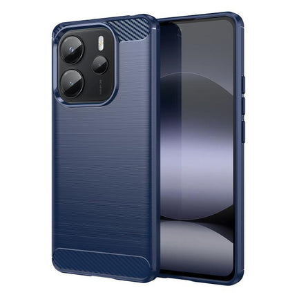 Carbon Fiber Brushed Texture TPU Phone Case, For Redmi Turbo 4 Pro, For Redmi Turbo 4, For Redmi Note 14 4G 163.25mm, For Redmi Note 14 5G, For Redmi Note 14 Pro+ 5G, For Redmi Note 14 Pro 5G, For Redmi 14C 4G, For Redmi Turbo 3