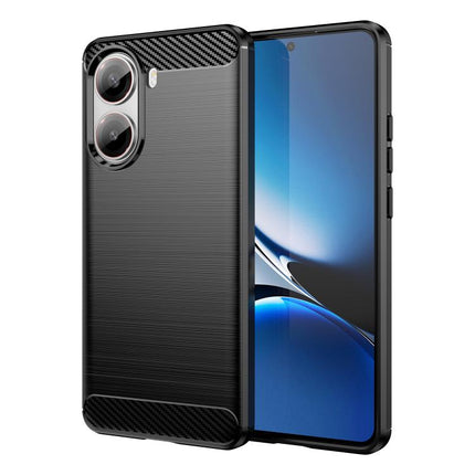 Carbon Fiber Brushed Texture TPU Phone Case, For Redmi Turbo 4 Pro, For Redmi Turbo 4, For Redmi Note 14 4G 163.25mm, For Redmi Note 14 5G, For Redmi Note 14 Pro+ 5G, For Redmi Note 14 Pro 5G, For Redmi 14C 4G, For Redmi Turbo 3