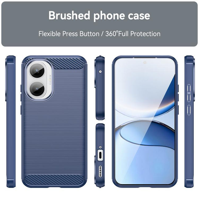 Carbon Fiber Brushed Texture TPU Phone Case, For Redmi Turbo 4 Pro, For Redmi Turbo 4, For Redmi Note 14 4G 163.25mm, For Redmi Note 14 5G, For Redmi Note 14 Pro+ 5G, For Redmi Note 14 Pro 5G, For Redmi 14C 4G, For Redmi Turbo 3