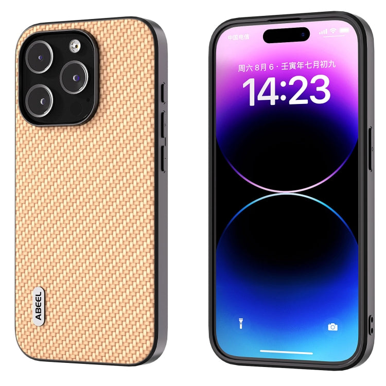 ABEEL Carbon Fiber Texture Protective Phone Case, For iPhone 15 Pro Max, For iPhone 15 Pro, For iPhone 15