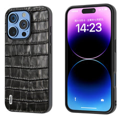 ABEEL Crocodile Texture Genuine Leather Phone Case, For iPhone 16 Pro Max, For iPhone 16 Pro, For iPhone 16 Plus, For iPhone 16, For iPhone 15 Pro Max, For iPhone 15 Pro