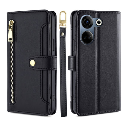Sheep Texture Cross-body Zipper Wallet Leather Phone Case, For Tecno Camon 20 Pro 5G, For Tecno Camon 20 Pro 4G