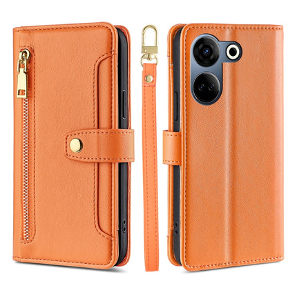 Sheep Texture Cross-body Zipper Wallet Leather Phone Case, For Tecno Camon 20 Pro 5G, For Tecno Camon 20 Pro 4G