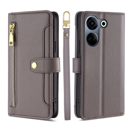 Sheep Texture Cross-body Zipper Wallet Leather Phone Case, For Tecno Camon 20 Pro 5G, For Tecno Camon 20 Pro 4G