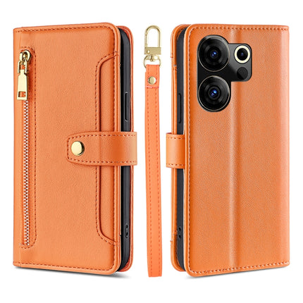 Sheep Texture Cross-body Zipper Wallet Leather Phone Case, For Tecno Camon 30, For Tecno Pova 5 Pro, For Tecno Pova Neo 3, For Tecno Camon 20 Premier 5G
