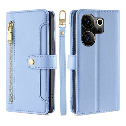 Sheep Texture Cross-body Zipper Wallet Leather Phone Case, For Tecno Camon 30, For Tecno Pova 5 Pro, For Tecno Pova Neo 3, For Tecno Camon 20 Premier 5G