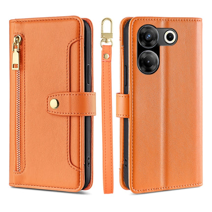 Sheep Texture Cross-body Zipper Wallet Leather Phone Case, For Tecno Camon 20 Pro 5G, For Tecno Camon 20 Pro 4G