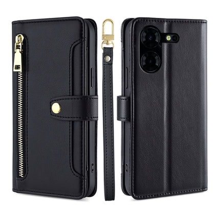 Sheep Texture Cross-body Zipper Wallet Leather Phone Case, For Tecno Camon 30, For Tecno Pova 5 Pro, For Tecno Pova Neo 3, For Tecno Camon 20 Premier 5G