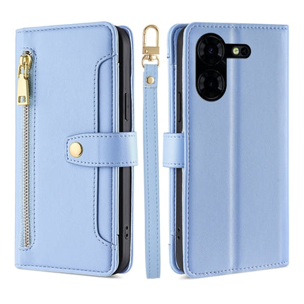 Sheep Texture Cross-body Zipper Wallet Leather Phone Case, For Tecno Camon 30, For Tecno Pova 5 Pro, For Tecno Pova Neo 3, For Tecno Camon 20 Premier 5G