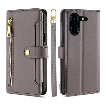 Sheep Texture Cross-body Zipper Wallet Leather Phone Case, For Tecno Camon 30, For Tecno Pova 5 Pro, For Tecno Pova Neo 3, For Tecno Camon 20 Premier 5G