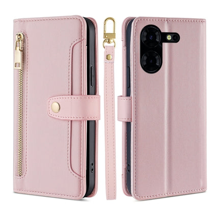 Sheep Texture Cross-body Zipper Wallet Leather Phone Case, For Tecno Camon 30, For Tecno Pova 5 Pro, For Tecno Pova Neo 3, For Tecno Camon 20 Premier 5G
