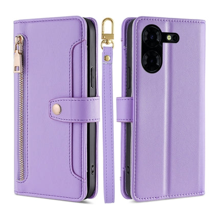 Sheep Texture Cross-body Zipper Wallet Leather Phone Case, For Tecno Camon 30, For Tecno Pova 5 Pro, For Tecno Pova Neo 3, For Tecno Camon 20 Premier 5G