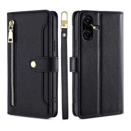 Sheep Texture Cross-body Zipper Wallet Leather Phone Case, For Tecno Camon 30, For Tecno Pova 5 Pro, For Tecno Pova Neo 3, For Tecno Camon 20 Premier 5G