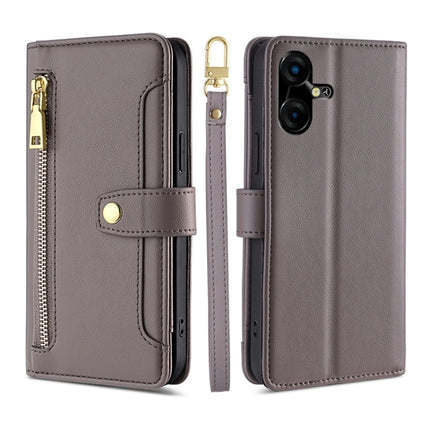 Sheep Texture Cross-body Zipper Wallet Leather Phone Case, For Tecno Camon 30, For Tecno Pova 5 Pro, For Tecno Pova Neo 3, For Tecno Camon 20 Premier 5G