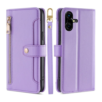 Sheep Texture Cross-body Zipper Wallet Leather Phone Case, For Tecno Camon 30, For Tecno Pova 5 Pro, For Tecno Pova Neo 3, For Tecno Camon 20 Premier 5G