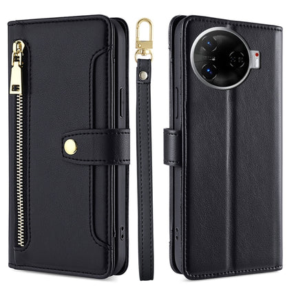 Sheep Texture Cross-body Zipper Wallet Leather Phone Case, For Tecno Spark 30 4G, For Tecno Pova 6 Neo 5G, For Tecno Camon 30 Premier 5G, For Tecno Camon 30 Pro 5G