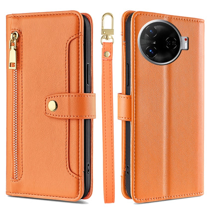 Sheep Texture Cross-body Zipper Wallet Leather Phone Case, For Tecno Spark 30 4G, For Tecno Pova 6 Neo 5G, For Tecno Camon 30 Premier 5G, For Tecno Camon 30 Pro 5G